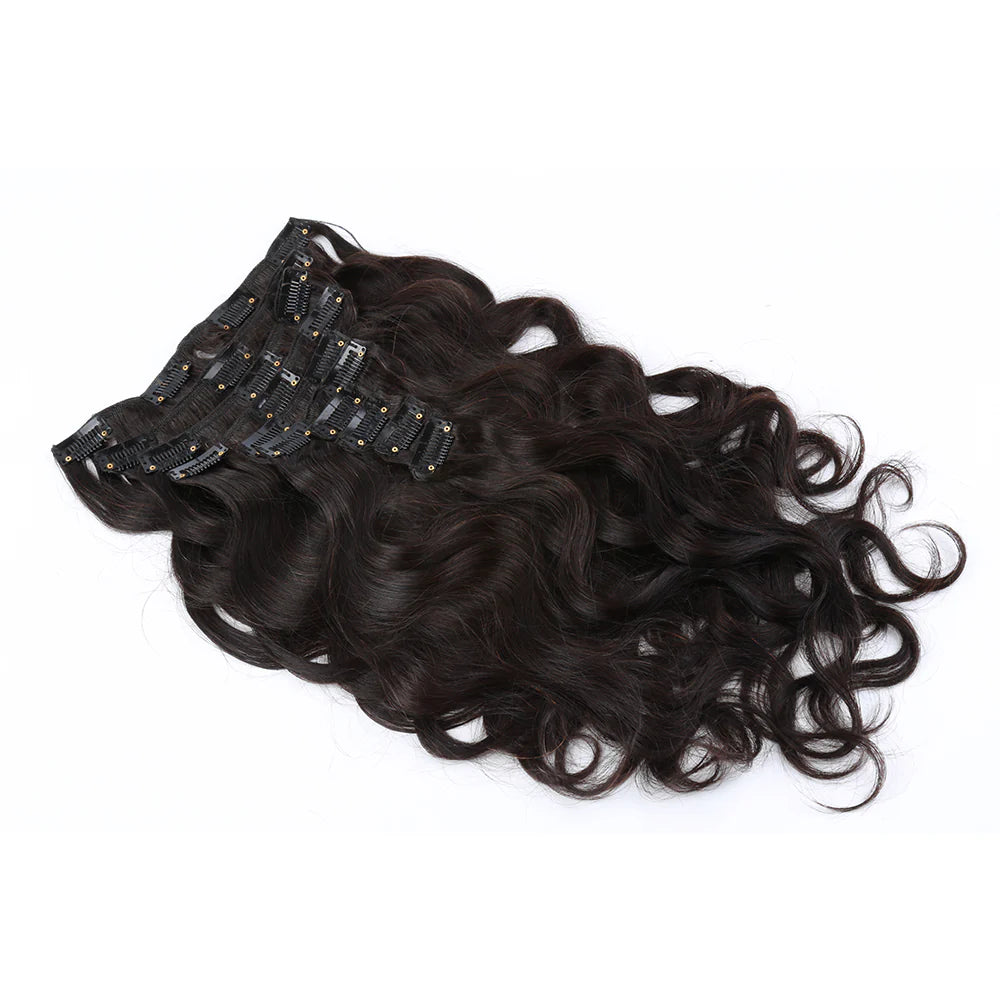 Body Wave Natural Black 160G Clip-In Hair Extensions