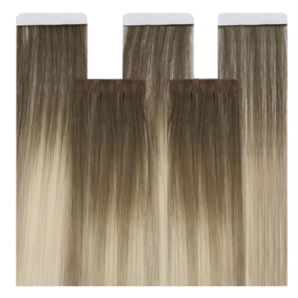 Virgin Hair Seamless Invisible Tape in Extensions Balayage