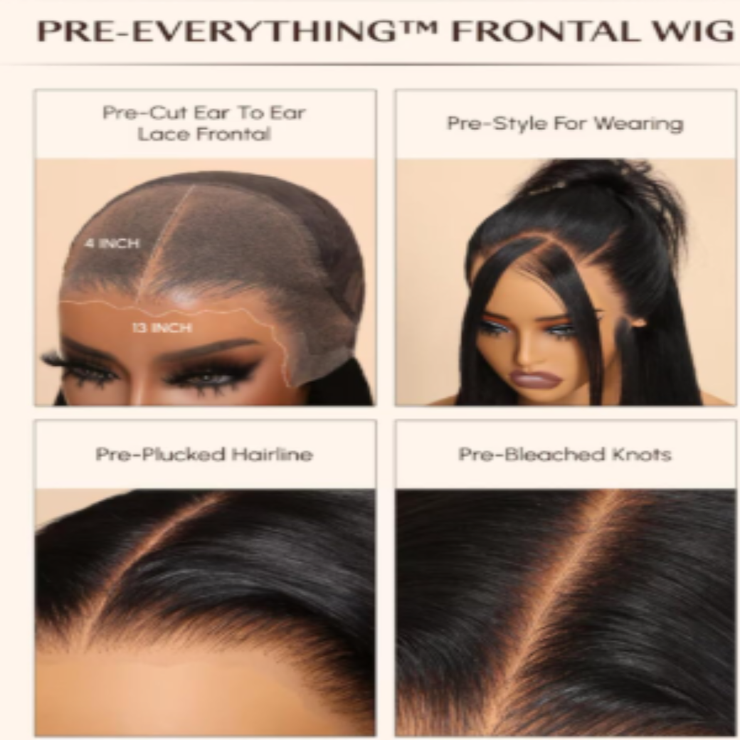 Glueless Frontal Wig Balayage Highlight Body Wave 13X4 HD Pre Cut Lace Front Wigs Human Hair Pre Bleached Knots Human Hair Wig Pre Plucked 150% Density