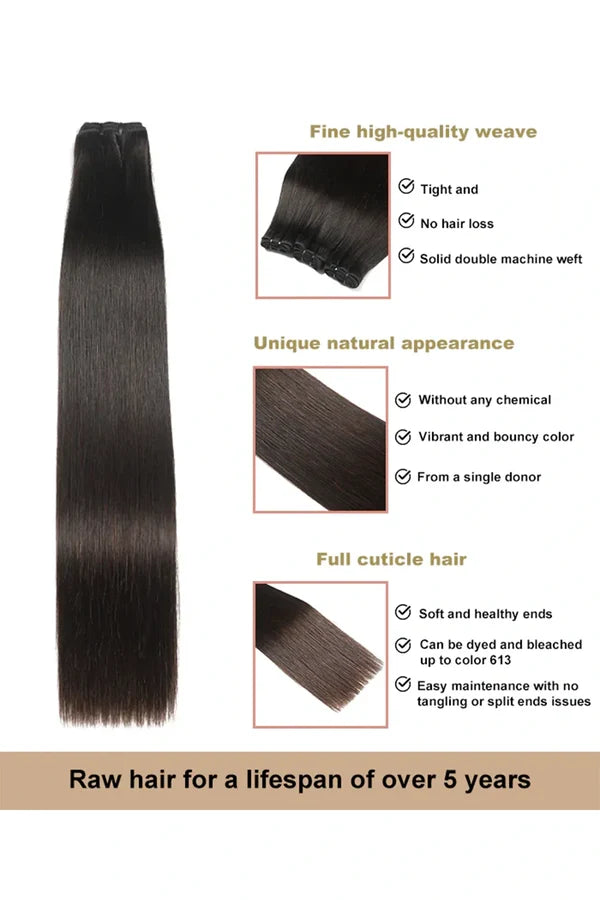 Cambodian Virgin Hair Bundle Straight Natural Color