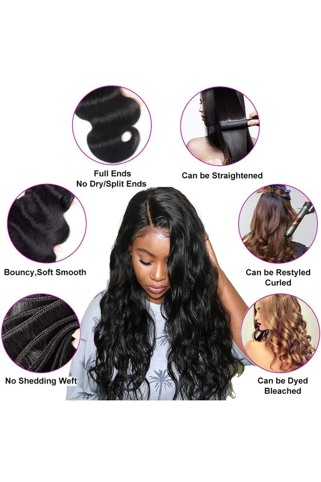 Cambodian Virgin Hair Bundle Body Wave Natural Color