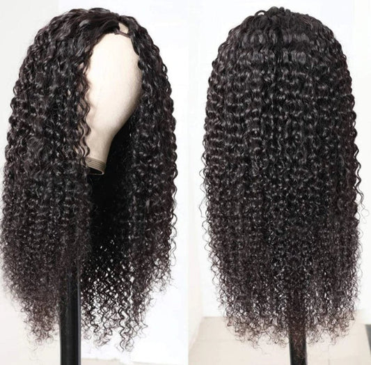 Kinky Curly U Part human hair Wigs