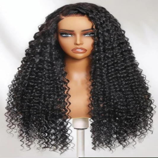 Glueless Wigs Pre Plucked Jerry Curly 7x5 Pre Cut Lace Front Wigs Human Hair Bleached Knots