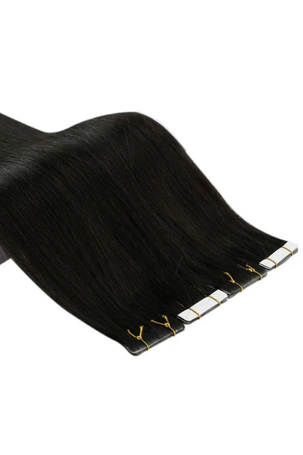 Straight Tape in Hair Extensions for Black Hair Seamless Invisible